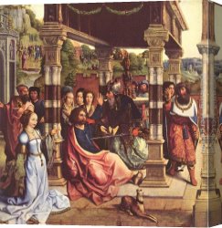 St Dominic Canvas Paintings - Altarpiece of Sts Thomas and Matthias by Bernaert van Orley