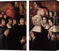 Bernaert Canvas Paintings - Haneton Triptych (wings) by Bernaert van Orley
