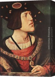 Bernaert Canvas Paintings - Portrait of Charles V by Bernaert van Orley