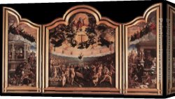 Bernaert Canvas Paintings - The Last Judgment by Bernaert van Orley