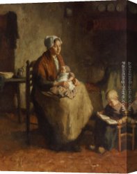 Moment Canvas Paintings - A Tender Moment by Bernard de Hoog