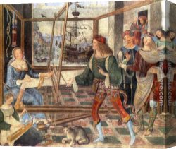 The Cart Or Return From Haymaking Canvas Paintings - The Return of Odysseus by Bernardino Pinturicchio