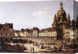 Squares with Concentric Canvas Paintings - New Market Square in Dresden by Bernardo Bellotto