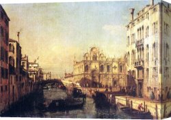 View of The Bacino Di San Marco Canvas Paintings - The Scuola of San Marco by Bernardo Bellotto