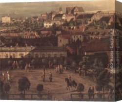 Royal Canvas Paintings - View of Warsaw from the Royal Palace (detail) by Bernardo Bellotto
