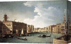 Rialto Canvas Paintings - The Grand Canal with the Fabbriche Nuove at Rialto by Bernardo Canal