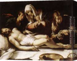 The Presentation of Christ Canvas Paintings - Lamentation over the Dead Christ by Bernardo Strozzi