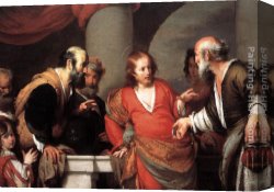 An Old Money-lender Canvas Paintings - Tribute Money by Bernardo Strozzi