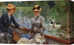 Day) Canvas Paintings - A Summer's Day by Berthe Morisot
