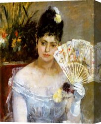 Berthe Morisot Canvas Paintings - At the Ball by Berthe Morisot