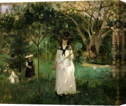 The Moose Hunt Canvas Paintings - Butterfly Hunt by Berthe Morisot