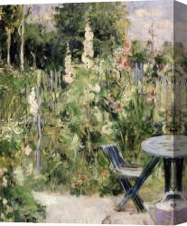 Berthe Morisot Canvas Paintings - Rose Tremiere by Berthe Morisot