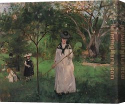 The Moose Hunt Canvas Paintings - The Butterfly Hunt by Berthe Morisot