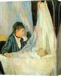 Berthe Morisot Canvas Paintings - The Cradle by Berthe Morisot