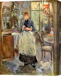 Berthe Morisot Canvas Paintings - The Dining Room by Berthe Morisot