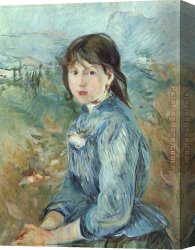 Berthe Morisot Canvas Paintings - The Little Girl from Nice by Berthe Morisot