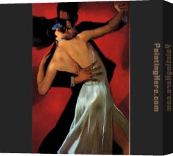 Cafe Canvas Paintings - Carmine Cafe by Bill Brauer