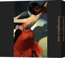 The Spanish Dancer Canvas Paintings - Salsa Dancers by Bill Brauer