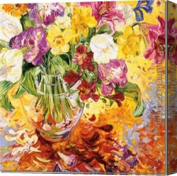 Bloom Canvas Paintings - In Full Bloom inside House by Bobbie Burgers