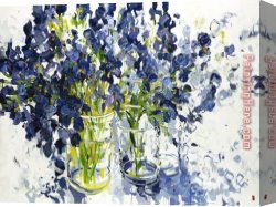Leaves Canvas Paintings - Leaves Me Trembling by Bobbie Burgers