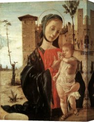 Bramantino Canvas Paintings - Madonna del Latte by Bramantino