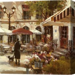Exotic Floral II Canvas Paintings - Floral Promenade by Brent Heighton