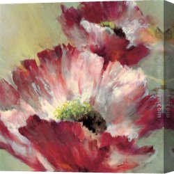 Jaune Poppy Canvas Paintings - Lush Poppy by Brent Heighton