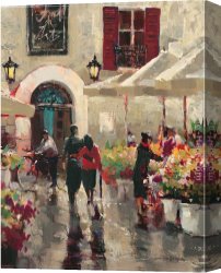 Fiacre Rue Bonaparte Canvas Paintings - Rue de Fleurs by Brent Heighton
