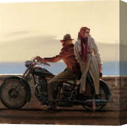 The Sledge Ride Canvas Paintings - Coastal Ride by Brent Lynch