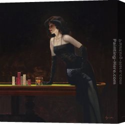 Place Canvas Paintings - Place Your Bet by Brent Lynch