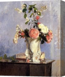 Pissarro Canvas Paintings - Bouquet Of Flowers by Camille Pissarro