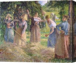 Bringing in The Hay Canvas Paintings - Hay Harvest at Eragny by Camille Pissarro
