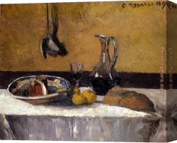 Pissarro Canvas Paintings - Still Life by Camille Pissarro