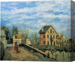 Village Canvas Paintings - Village de Voisins 1872 by Camille Pissarro