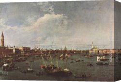 Canaletto Canvas Paintings - Bacino di San Marco by Canaletto