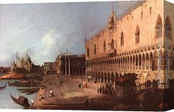 Palace Canvas Paintings - Doge Palace by Canaletto