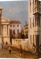 Canaletto Canvas Paintings - S. Francesco Della Vigna Church And Campo by Canaletto