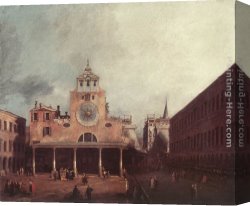 Canaletto Canvas Paintings - San Giacomo di Rialto by Canaletto