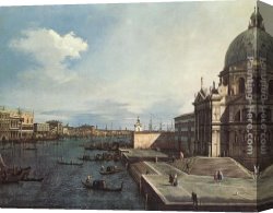 Salute Canvas Paintings - The Grand Canal at the Salute Church by Canaletto