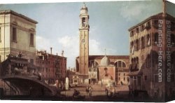 Campo Canvas Paintings - View of Campo Santi Apostoli by Canaletto