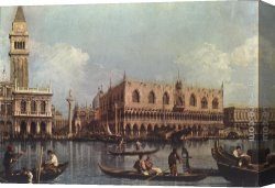 Canaletto Canvas Paintings - View of the Bacino di San Marco by Canaletto