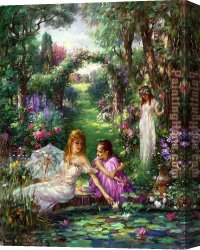 Pond Canvas Paintings - LILY POND by Cao Yong