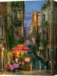 Red Circles II Canvas Paintings - Red Umbrella by Cao Yong