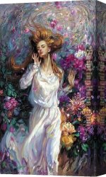 Wind Canvas Paintings - WINDS OF LOVE by Cao Yong