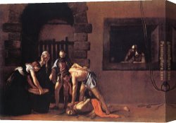 The Inspiration of Saint Matthew Canvas Paintings - Beheading of Saint John the Baptist by Caravaggio