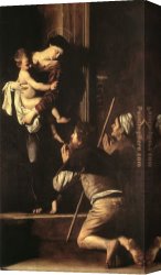 Madonna of St. Jerome Canvas Paintings - Madonna di Loreto by Caravaggio