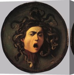 Caravaggio Canvas Paintings - Medusa by Caravaggio