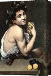 Bacchus And Ariadne Canvas Paintings - Sick Bacchus by Caravaggio