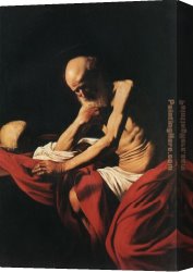 Jerome Canvas Paintings - St Jerome by Caravaggio