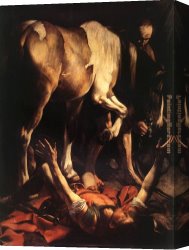 Conversion Canvas Paintings - The Conversion on the Way to Damascus by Caravaggio